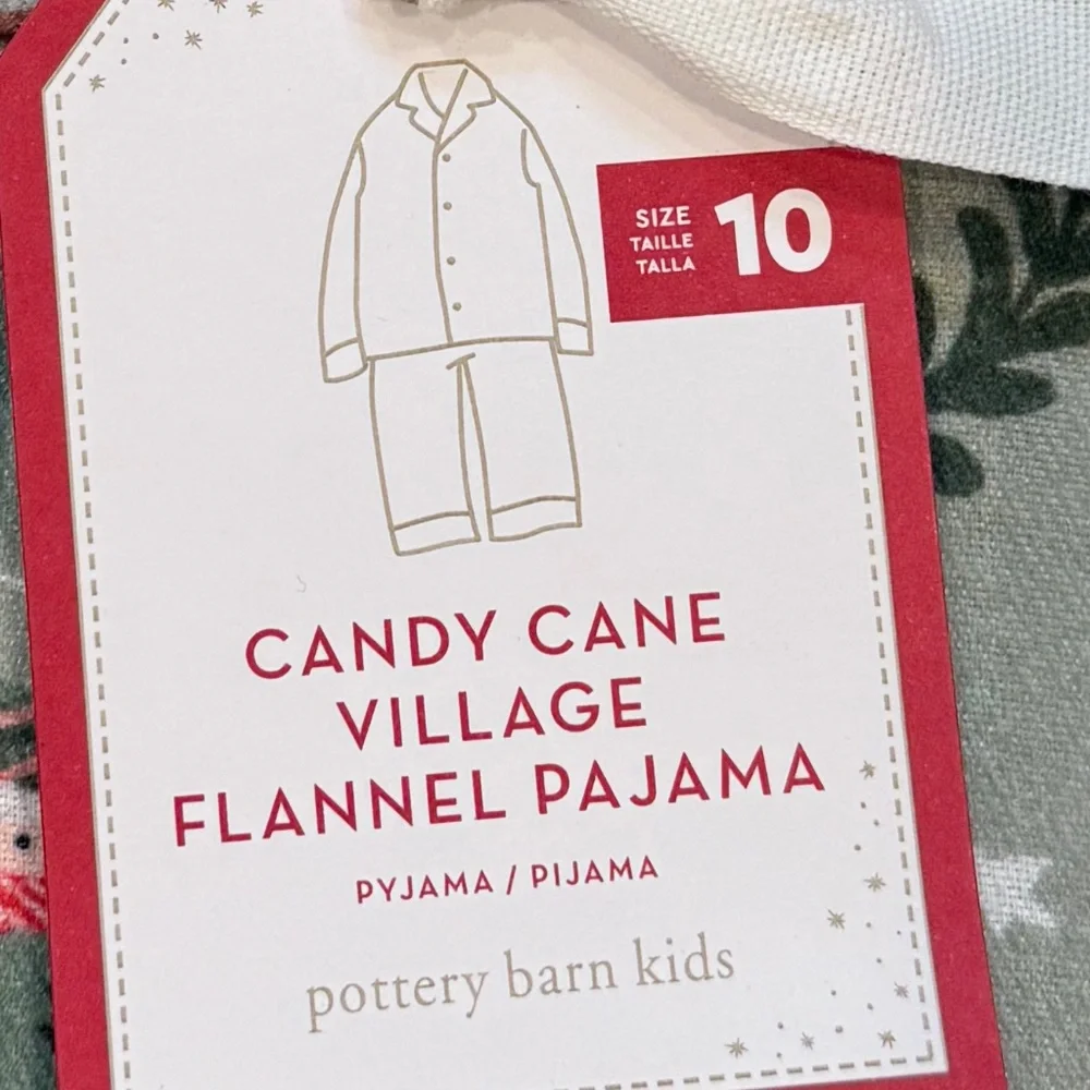 Candy Cane Village Flannel Pajama Set - PBK